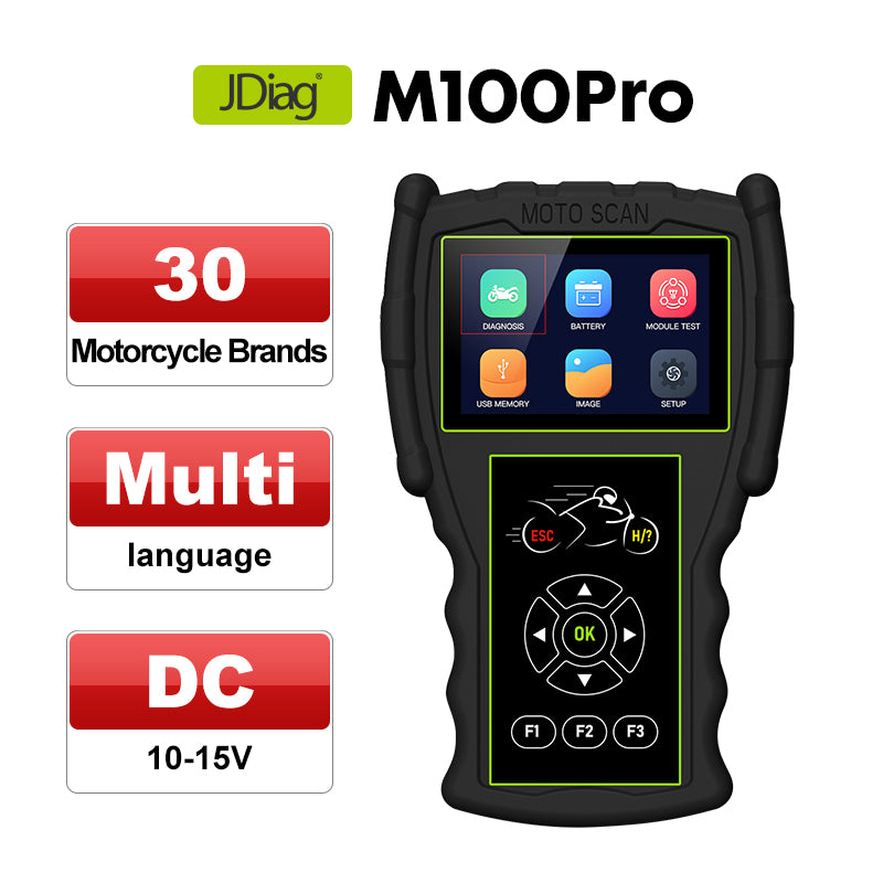diagntisc tool supports 30 motorcycle brands and multiple languages