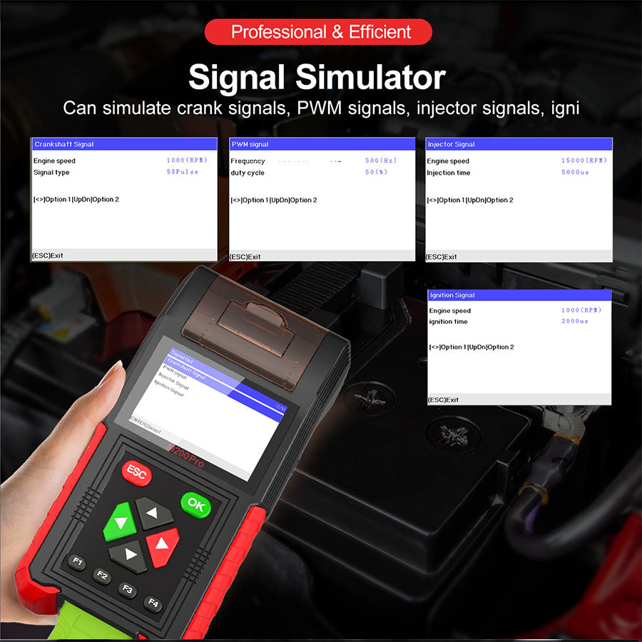JDiag M200 Pro Diagnostic Scanner with Honda ECU Remap Universal Motorcycle Scanner Battery Tester ABS System Test Fault Codes
