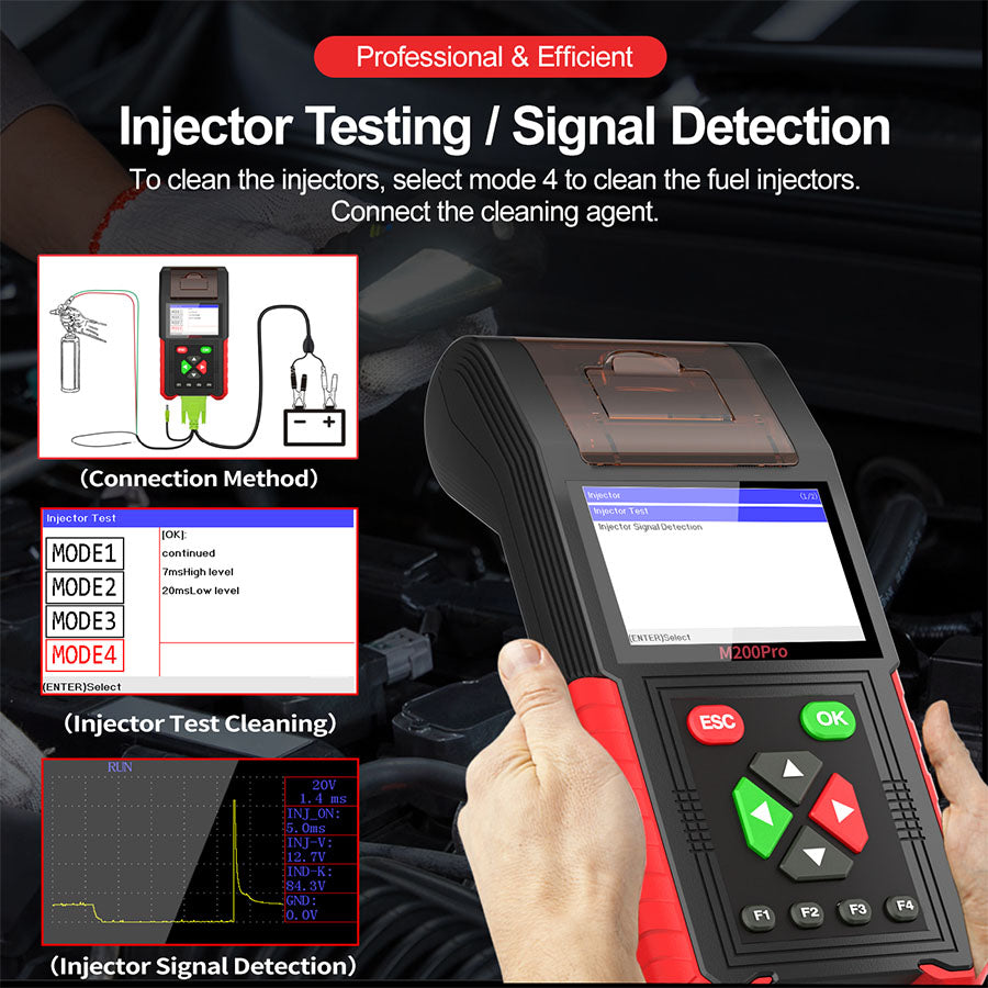 JDiag M200 Pro Diagnostic Scanner with Honda ECU Remap Universal Motorcycle Scanner Battery Tester ABS System Test Fault Codes