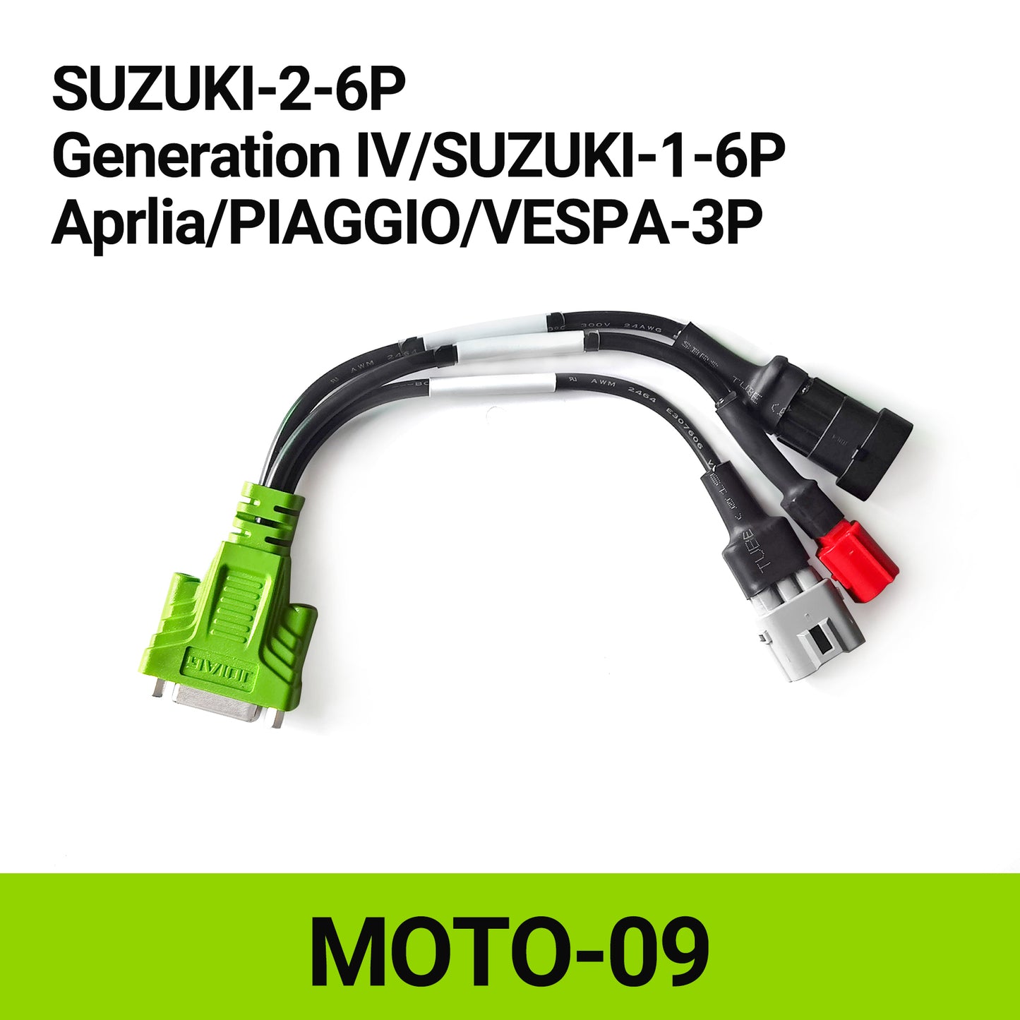 JDiag OBD2 Test Cables, With JDiag M100Pro/M200/M300 Motorcycle Scanner, For BMW-10P, Harley-4P/6P, YAMAHA-3P/4P, HONDA-4P