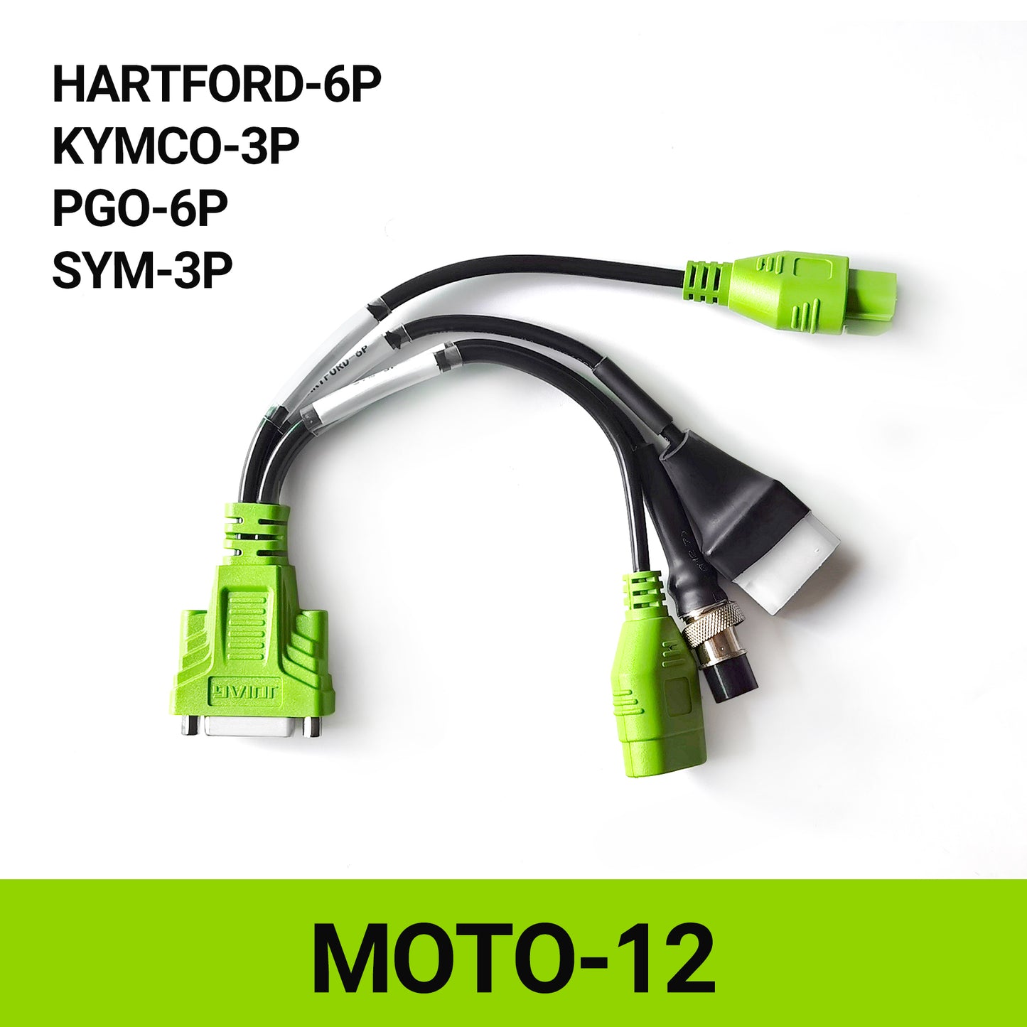 JDiag OBD2 Test Cables, With JDiag M100Pro/M200/M300 Motorcycle Scanner, For BMW-10P, Harley-4P/6P, YAMAHA-3P/4P, HONDA-4P