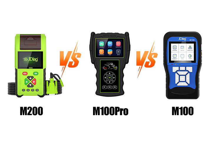 How to choose best Motorcycle Scanner？JDiag M200 VS M100Pro VS M100