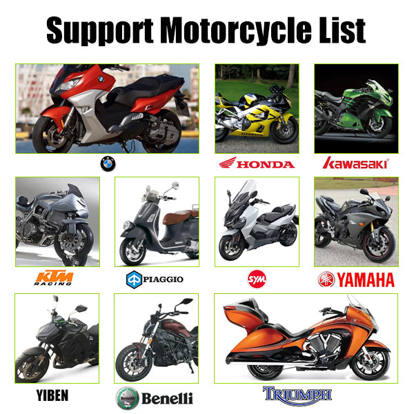 List of motorcycle brands diagntisc tool supports