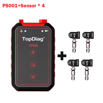 TopDiag PS001 Car TPMS Diagnostic Service Tool Activate Relearn Sensors Program TPMS OBDII Kit Tire Pressure Matching Instrument