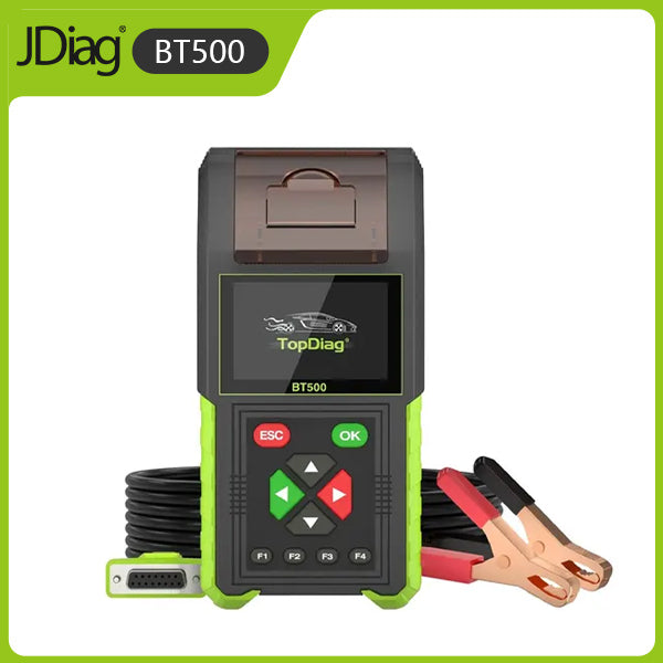 Topdiag BT500 Car Battery Tester 20-2000CCA 12V 24V Leakage Detect Load Relay Test Auto Battery Analyzer Automotive Battery Tool