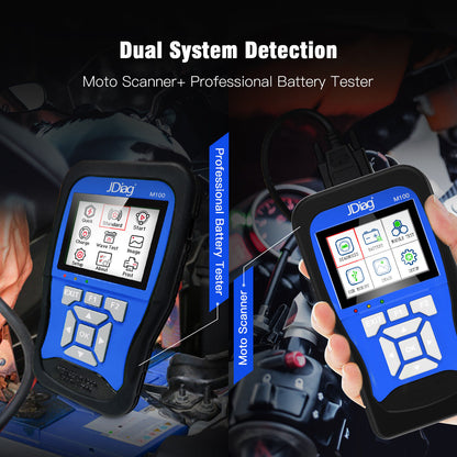 obd 2 scanner tool covers motorcycle system diagnostics and battery analysis