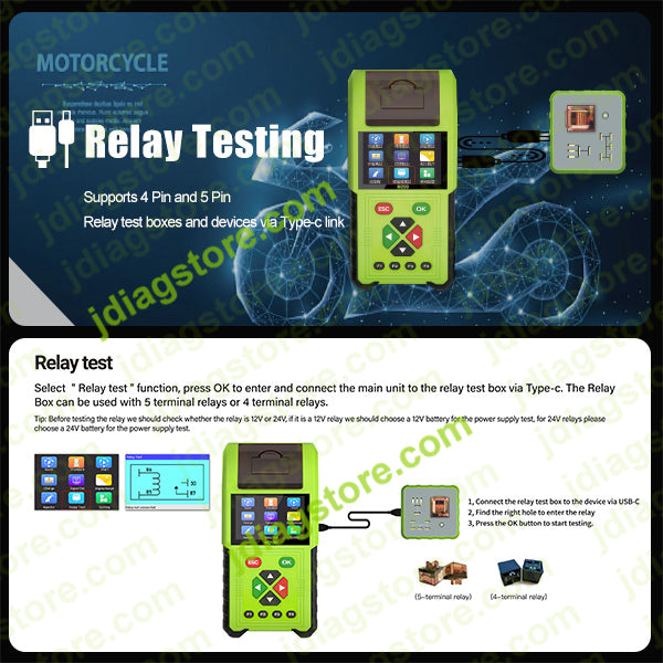  obd 2 scanner tool  equip with relay test