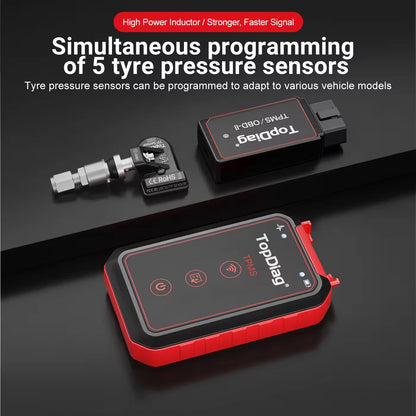 TopDiag PS001 Car TPMS Diagnostic Service Tool Activate Relearn Sensors Program TPMS OBDII Kit Tire Pressure Matching Instrument