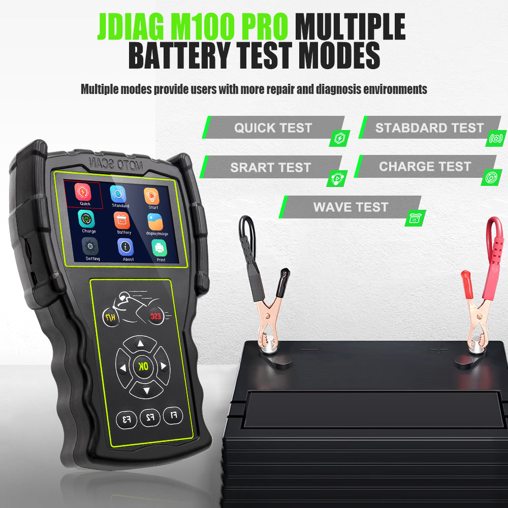 obd 2 scanner tool supports multiple battery test modes
